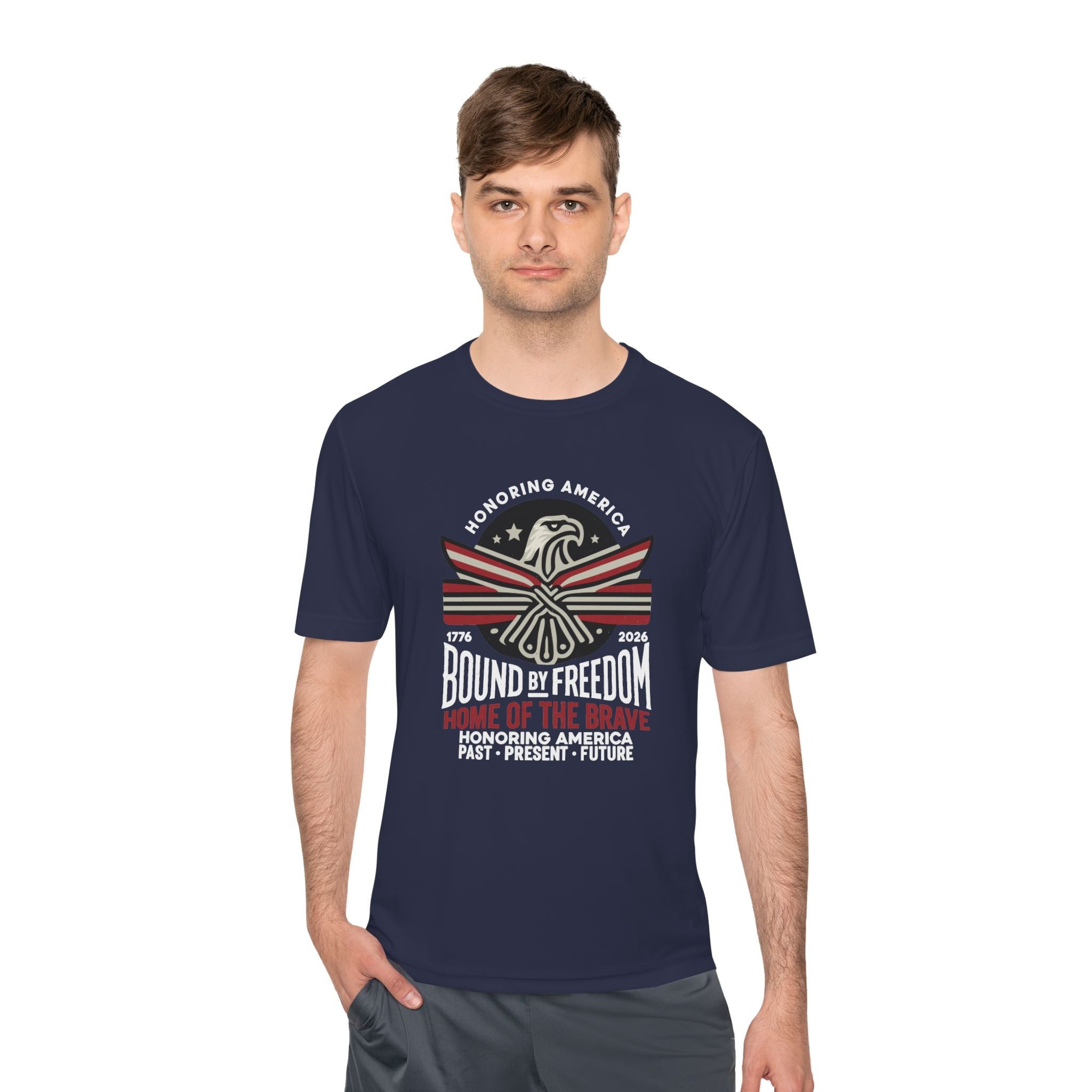 Bound By Freedom Eagle T‑Shirt — Home of the Brave Patriotic Tee